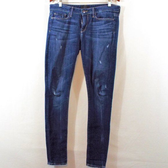 Vince Pants - Vince Medium Wash Mid Rise Distressed Skinny Jeans Size 30